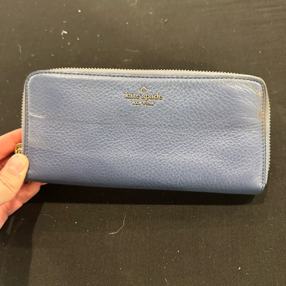 Kate Spade Blue Leather Wallet